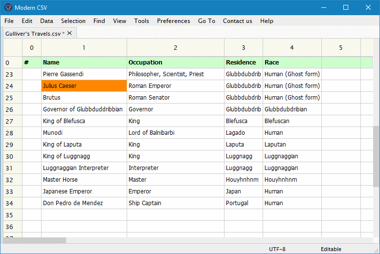Modern CSV allows series input.
