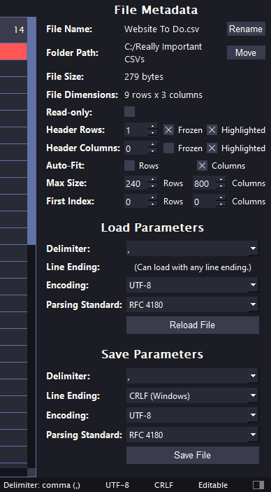 Customization - Modern CSV Documentation