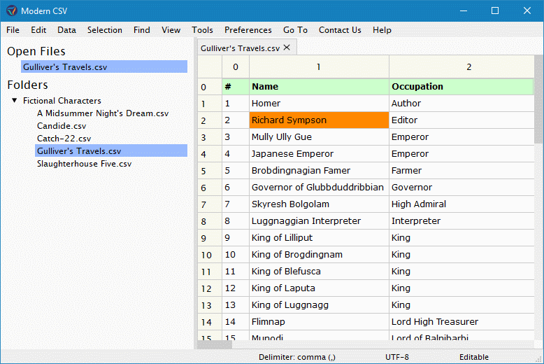 Customization - Modern CSV Documentation