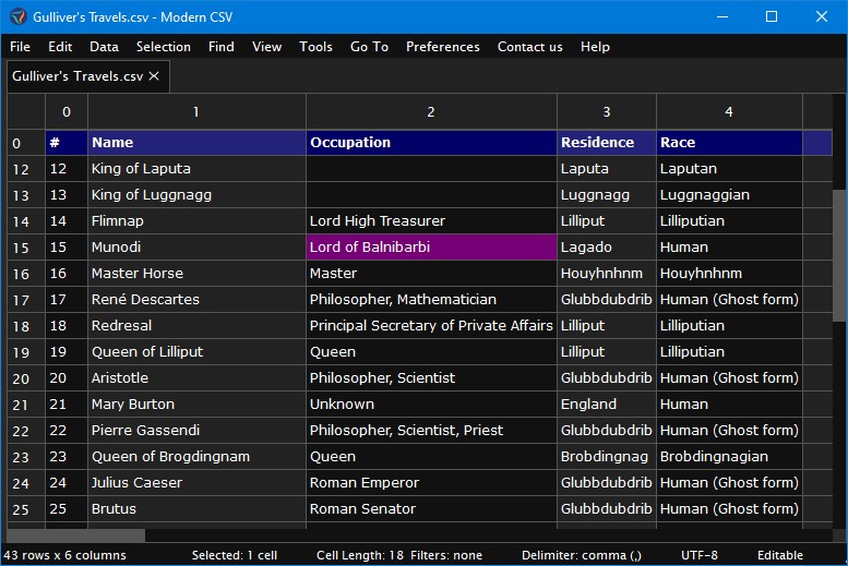 Shade every other column